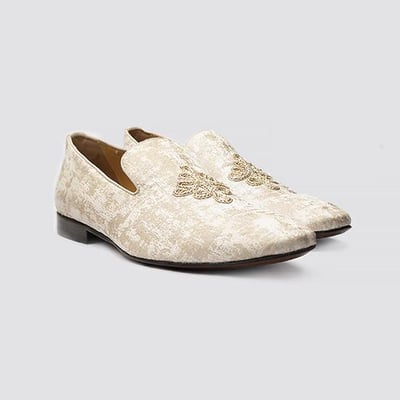 Men Beige Party Moccasin
