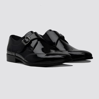 Men Black Formal Monk