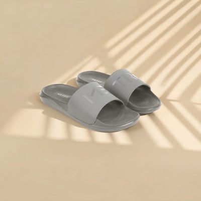 Men Grey Casual Slippers