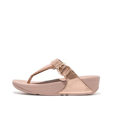 Lulu Adjustable Leather Toe-Post Sandals