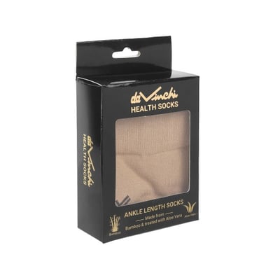Men Beige Half Length Socks