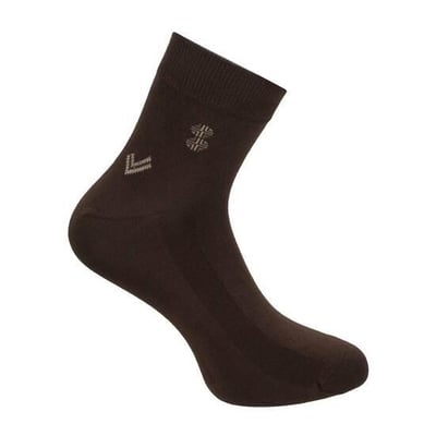 Men Brown Half Length Socks