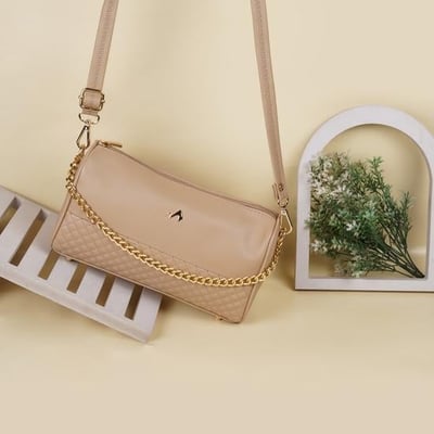 Women Beige Sling Bag