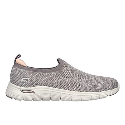 Women Beige-suede Sports Slip Ons