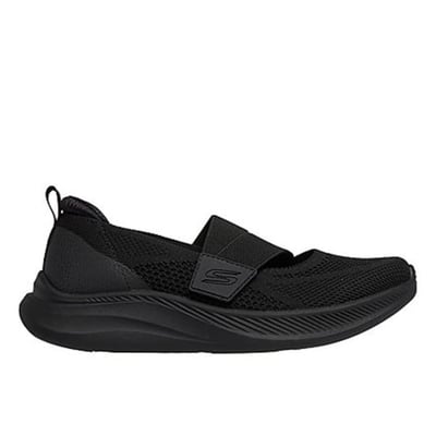 Women Black Sports Slip Ons
