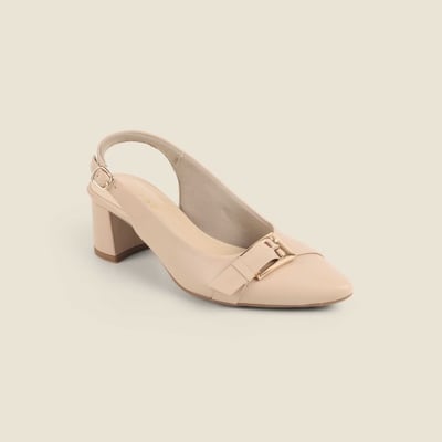 Women Beige Formal Sandals