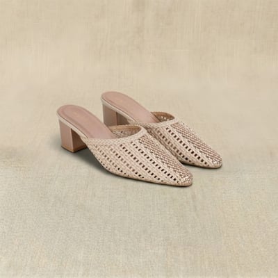 Women Rose-gold Formal Slip Ons