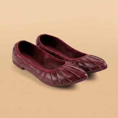Women Maroon Casual Ballerinas