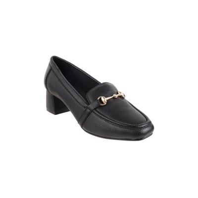 Women Black Formal Slip Ons
