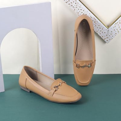 Women Beige Casual Ballerinas