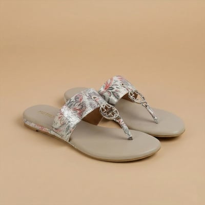 Women Silver Casual Slippers