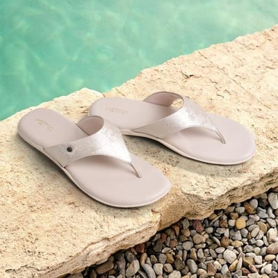 Women Gold Casual Slippers