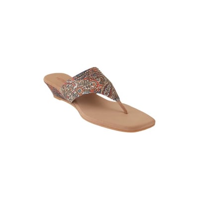 Women Antique-Gold Ethnic Slip Ons