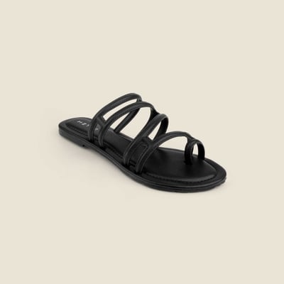 Women Black Casual Slippers
