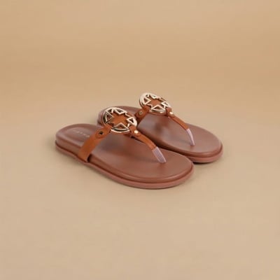 Women Tan Casual Slippers