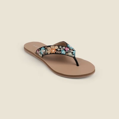 Women Black Casual Slippers