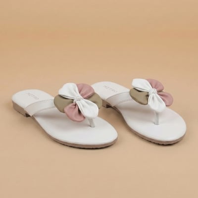 Women White Casual Slippers