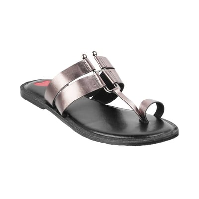 Women Grey Ethnic Slippers
