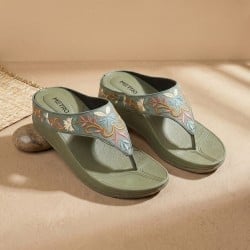 Women Green Casual Sandals