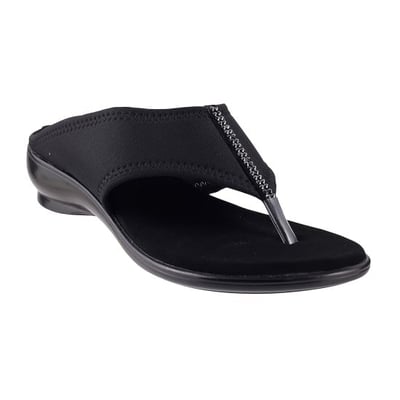 Women Black Casual Slippers