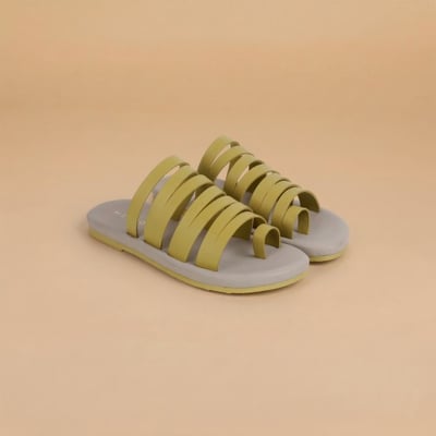 Women Yellow Casual Slippers
