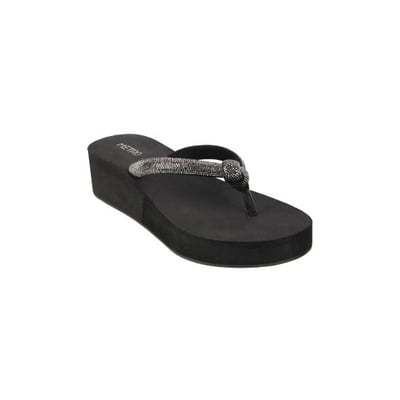 Women Gun-Metal Casual Slippers