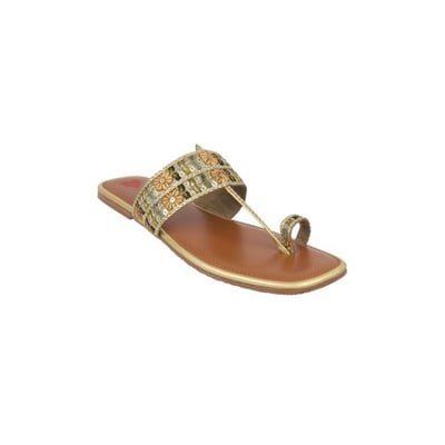 Women Gold Casual Slip Ons