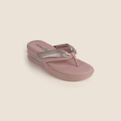 Women Peach Casual Slippers