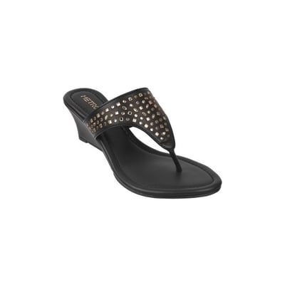 Women Black Casual Slippers