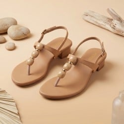 Women Beige Casual Sandals