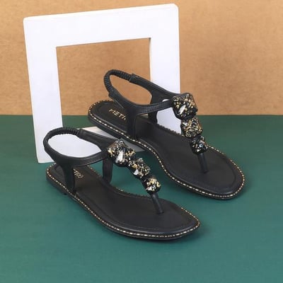 Women Black Casual Sandals