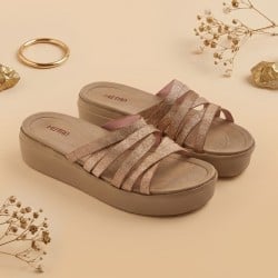 Women Rose-Gold Casual Slip Ons