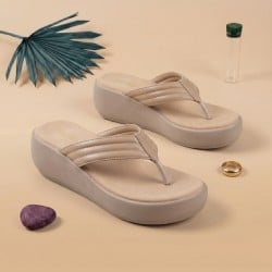 Women Beige Casual Slip Ons