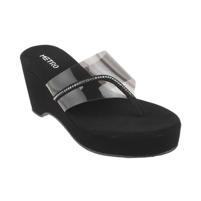 Women Black Casual Slip Ons