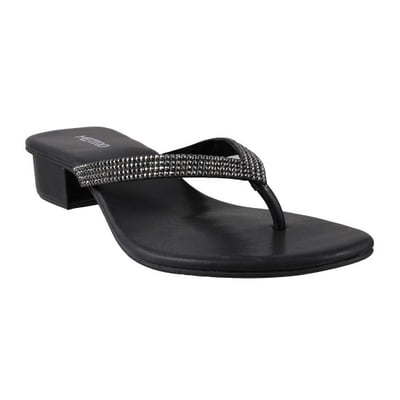 Women Black Party Slippers