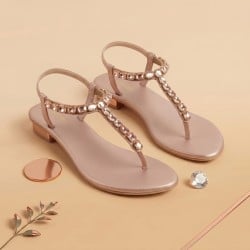 Women Rose-Gold Party Sandals