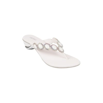 Women White Ethnic Slip Ons