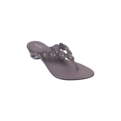 Women Purple Ethnic Slip Ons