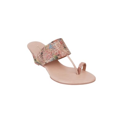 Women Pink Ethnic Slip Ons