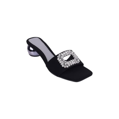 Women Black Party Slip Ons