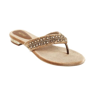 Women Antic-gold Ethnic Slippers
