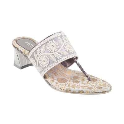 Women Grey Wedding Slip Ons
