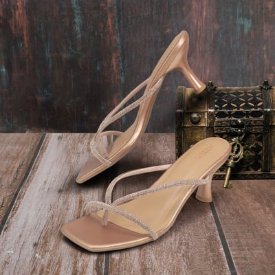 Women Rose-gold Party Slip Ons