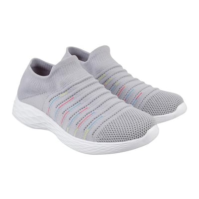 Women Grey Sports Walking Shoes