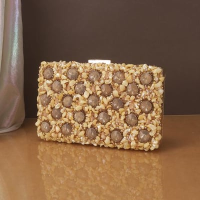 Women Gold Evening Bag