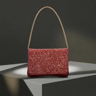Women Maroon Evening Bag