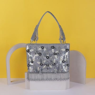 Women Grey Evening Bag