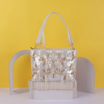 Women Off-white Evening Bag