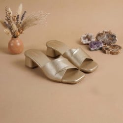 Women Gold Casual Slip Ons