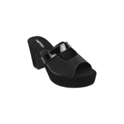 Women Black Casual Slip Ons